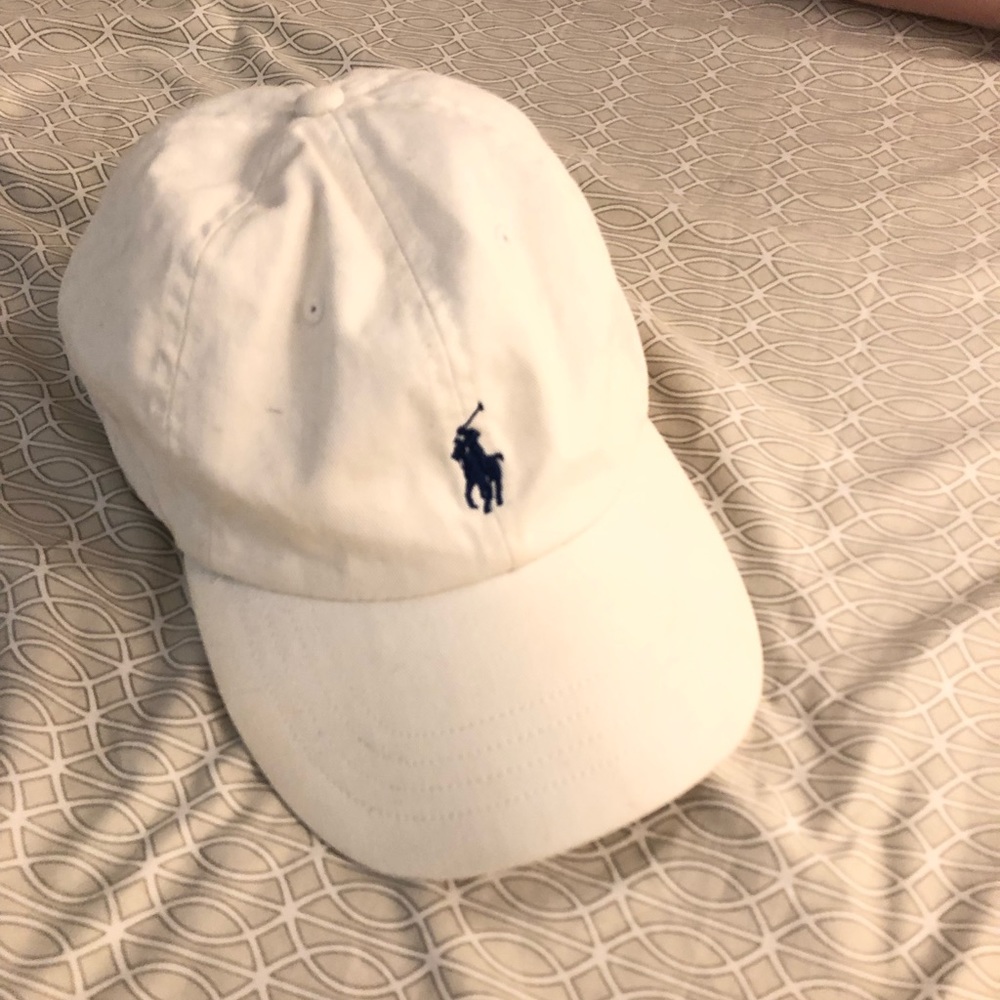 Polo Ralph Lauren White And navy baseball cap hat